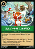 Education or Elimination Disney Lorcana card