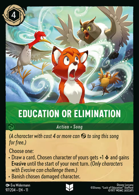 Education or Elimination Disney Lorcana card