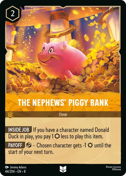 The Nephews' Piggy Bank Disney Lorcana card