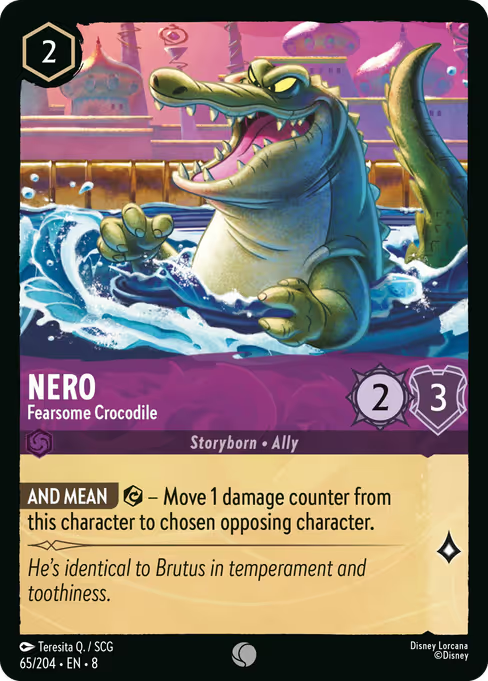 Nero - Fearsome Crocodile Disney Lorcana card