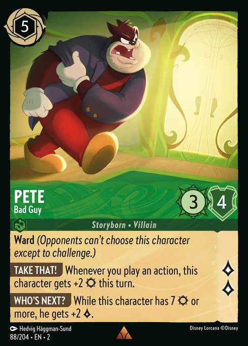 Pete - Bad Guy Disney Lorcana card