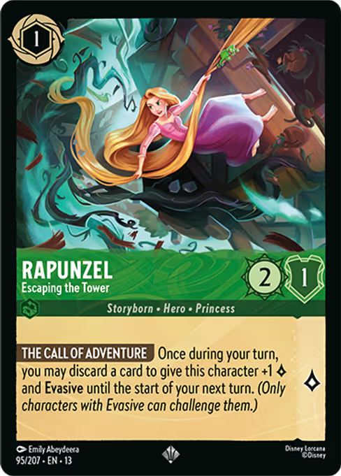 Rapunzel - Escaping the Tower Disney Lorcana card
