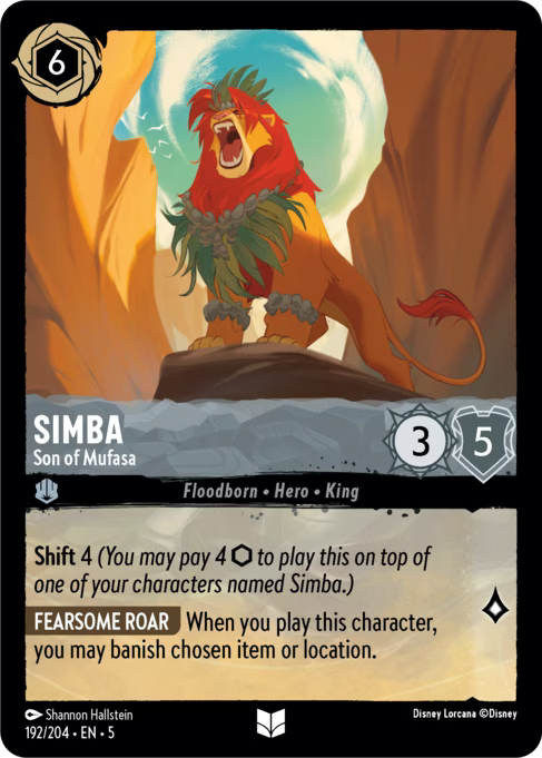 Simba - Son of Mufasa Disney Lorcana card