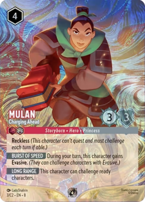Mulan - Charging Ahead Disney Lorcana card