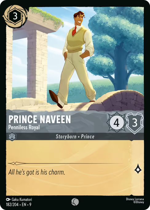 Prince Naveen - Penniless Royal Disney Lorcana card