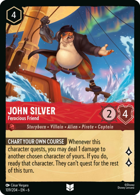 John Silver - Ferocious Friend Disney Lorcana card