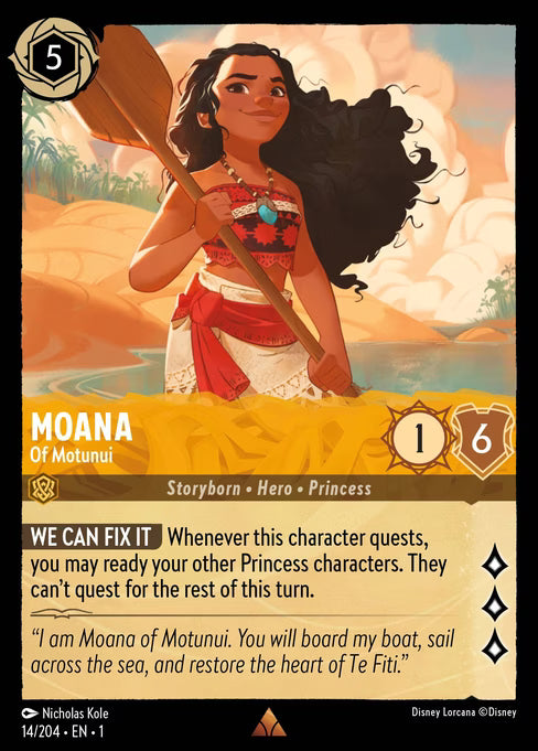 Moana - Of Motunui Disney Lorcana card