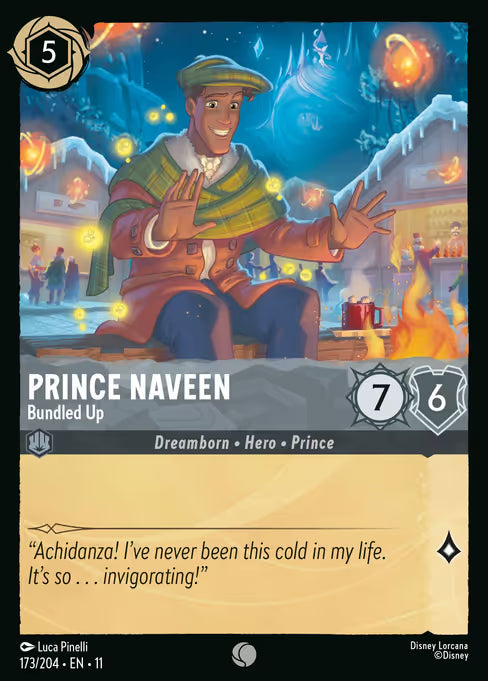 Prince Naveen - Bundled Up Disney Lorcana card
