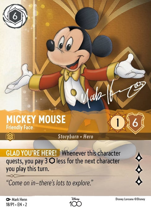 Mickey Mouse - Friendly Face Disney Lorcana card