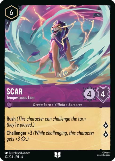 Scar - Tempestuous Lion Disney Lorcana card