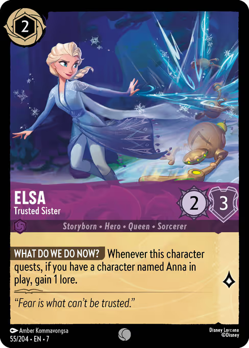 Elsa - Trusted Sister Disney Lorcana card