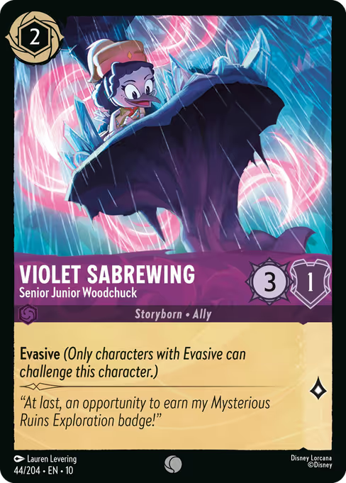 Violet Sabrewing - Senior Junior Woodchuck Disney Lorcana card