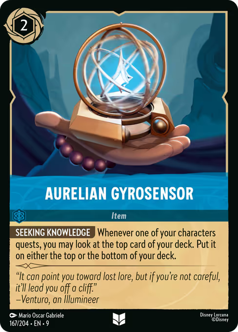 Aurelian Gyrosensor Disney Lorcana card