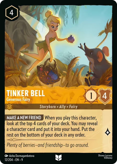 Tinker Bell - Generous Fairy Disney Lorcana card