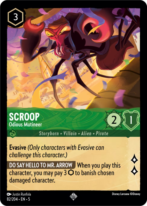 Scroop - Odious Mutineer Disney Lorcana card