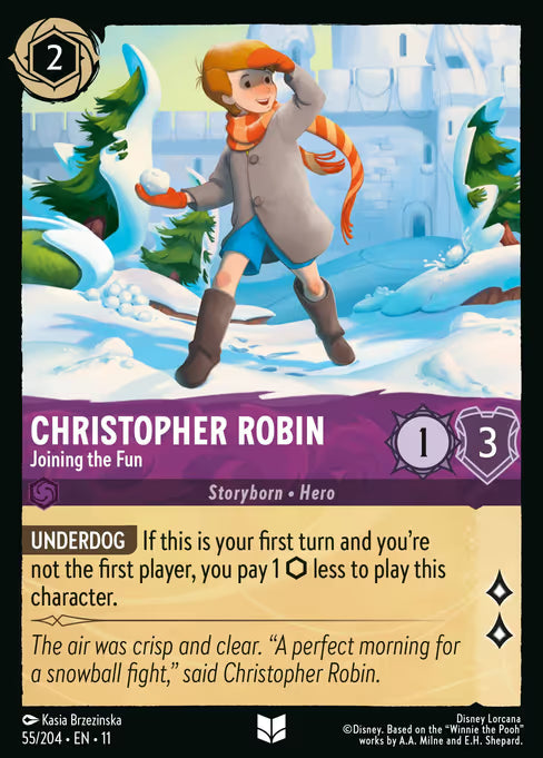 Christopher Robin - Joining the Fun Disney Lorcana card