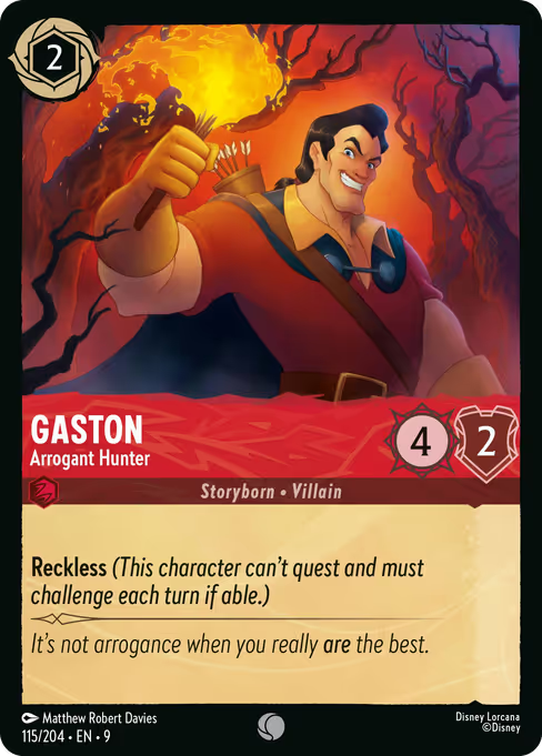 Gaston - Arrogant Hunter Disney Lorcana card