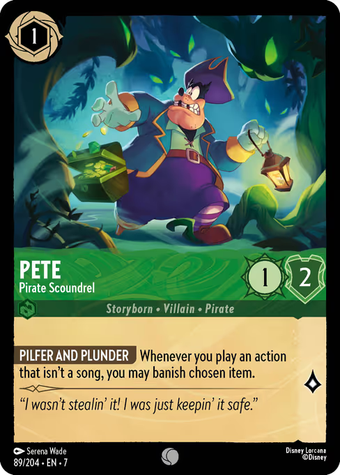 Pete - Pirate Scoundrel Disney Lorcana card