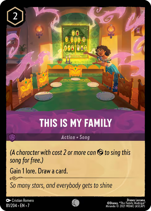 This Is My Family Disney Lorcana card