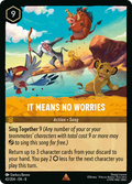 It Means No Worries Disney Lorcana card