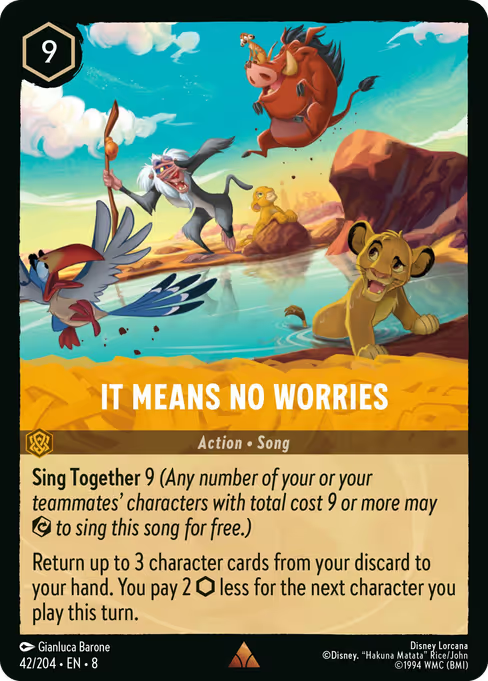 It Means No Worries Disney Lorcana card