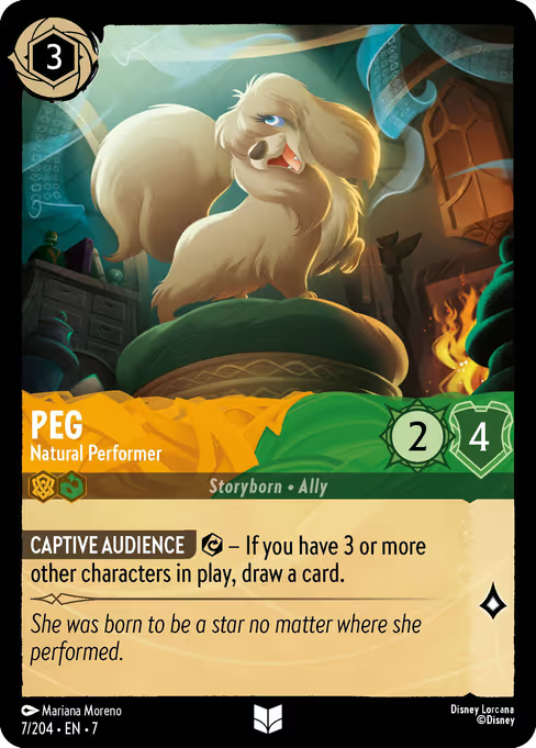 Peg - Natural Performer Disney Lorcana card