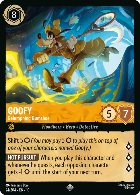 Goofy - Galumphing Gumshoe Disney Lorcana card