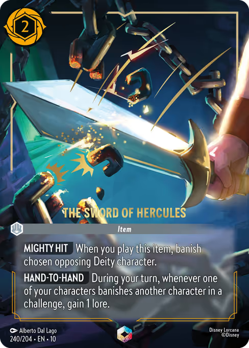The Sword of Hercules Disney Lorcana card