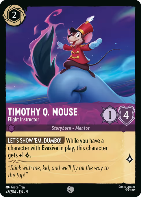Timothy Q. Mouse - Flight Instructor Disney Lorcana card