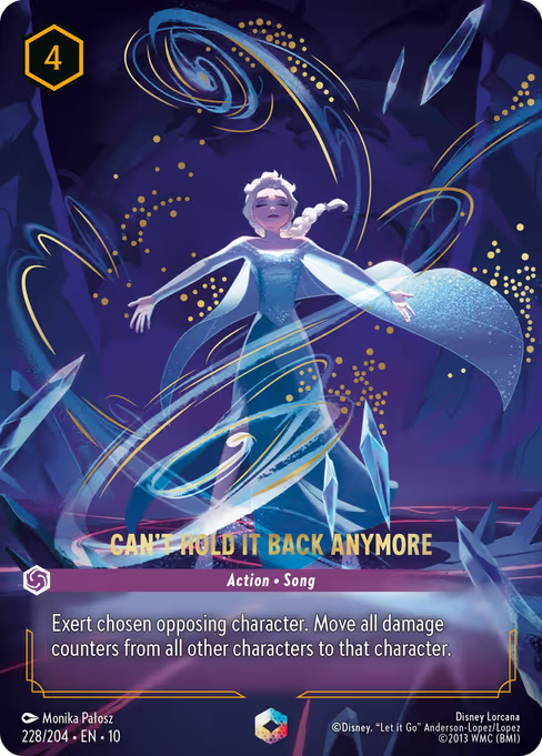 Can't Hold it Back Anymore Disney Lorcana card
