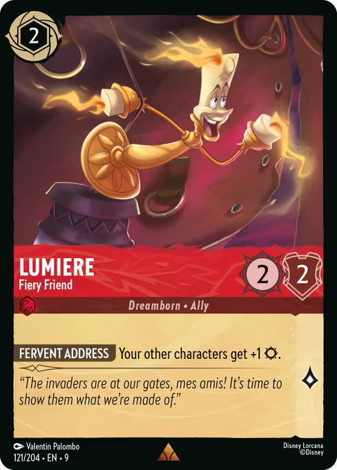 Lumiere - Fiery Friend Disney Lorcana card