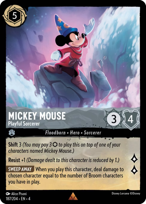 Mickey Mouse - Playful Sorcerer Disney Lorcana card