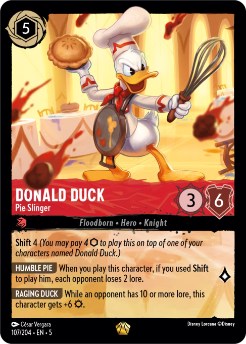 Donald Duck - Pie Slinger Disney Lorcana card