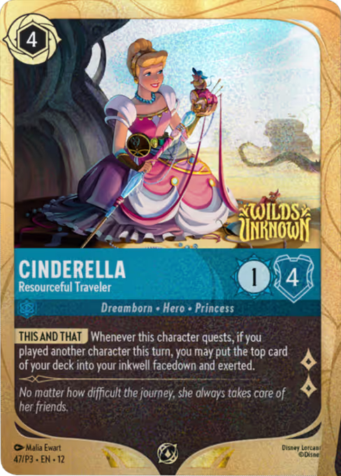 Cinderella - Resourceful Traveler Disney Lorcana card