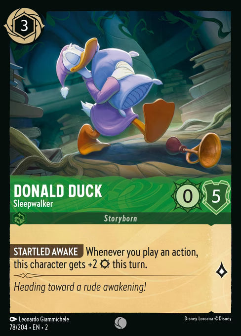 Donald Duck - Sleepwalker Disney Lorcana card