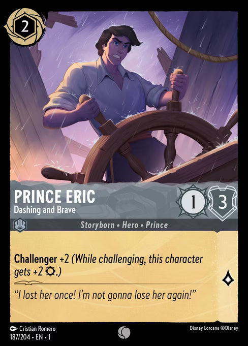Prince Eric - Dashing and Brave Disney Lorcana card