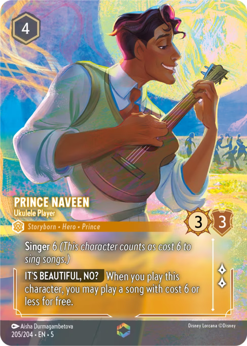 Prince Naveen - Ukulele Player Disney Lorcana card