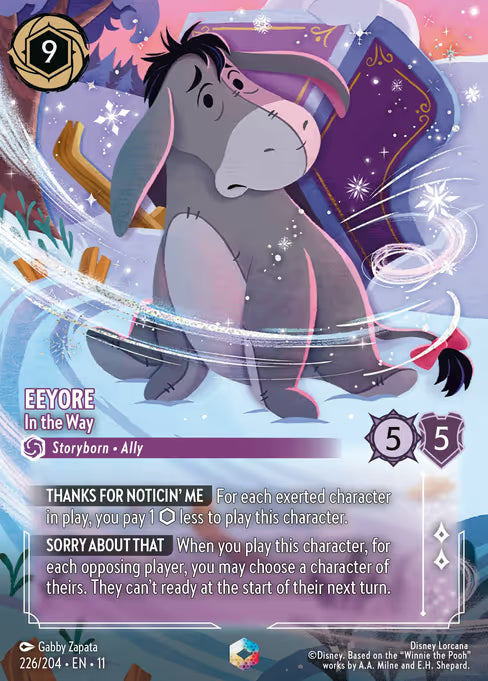 Eeyore - In the Way Disney Lorcana card