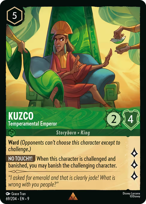 Kuzco - Temperamental Emperor Disney Lorcana card
