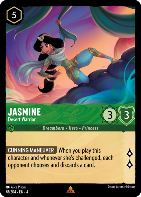 Jasmine - Desert Warrior Disney Lorcana card