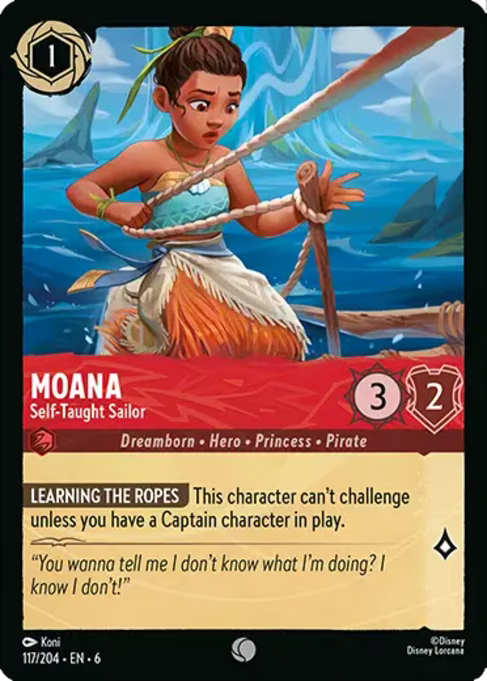 Moana - Self-Taught Sailor Disney Lorcana card