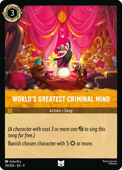 World's Greatest Criminal Mind Disney Lorcana card