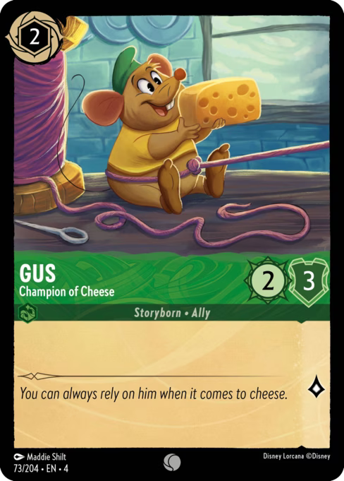 Gus - Champion of Cheese Disney Lorcana card