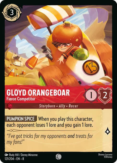 Gloyd Orangeboar - Fierce Competitor Disney Lorcana card