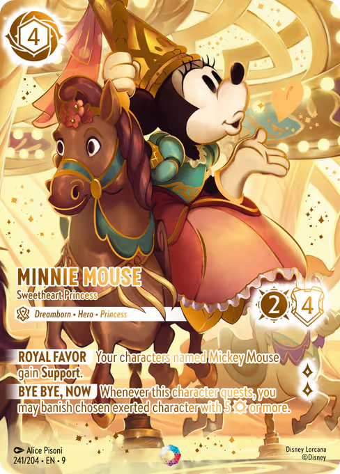 Minnie Mouse - Sweetheart Princess Disney Lorcana card