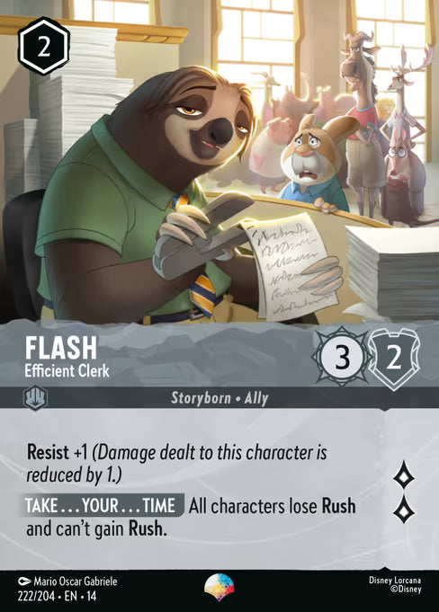 Flash - Efficient Clerk Disney Lorcana card