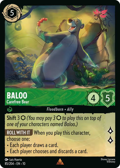 Baloo - Carefree Bear Disney Lorcana card