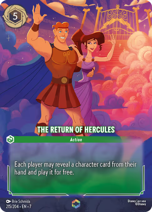 The Return of Hercules Disney Lorcana card