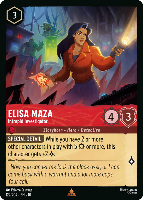 Elisa Maza - Intrepid Investigator Disney Lorcana card