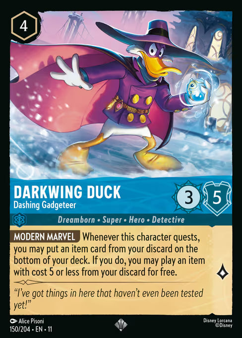 Darkwing Duck - Dashing Gadgeteer Disney Lorcana card
